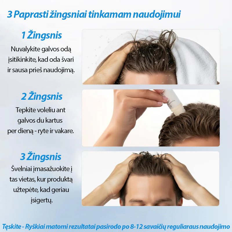 Plaukų augimą skatinantis serumas